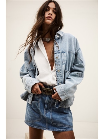 Ba&sh, Juno Denim Jacket, Light Washed Denim