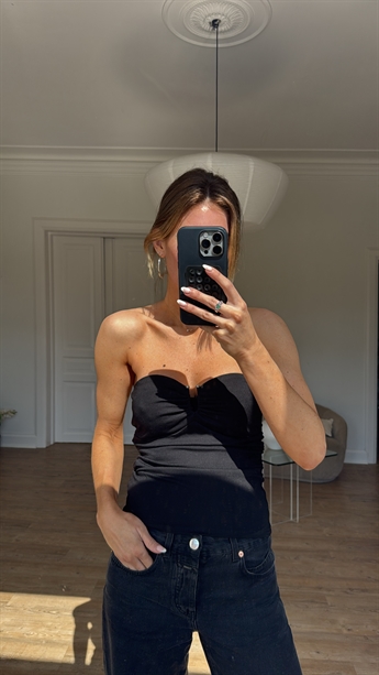 Frida, Bandeau Top, Black