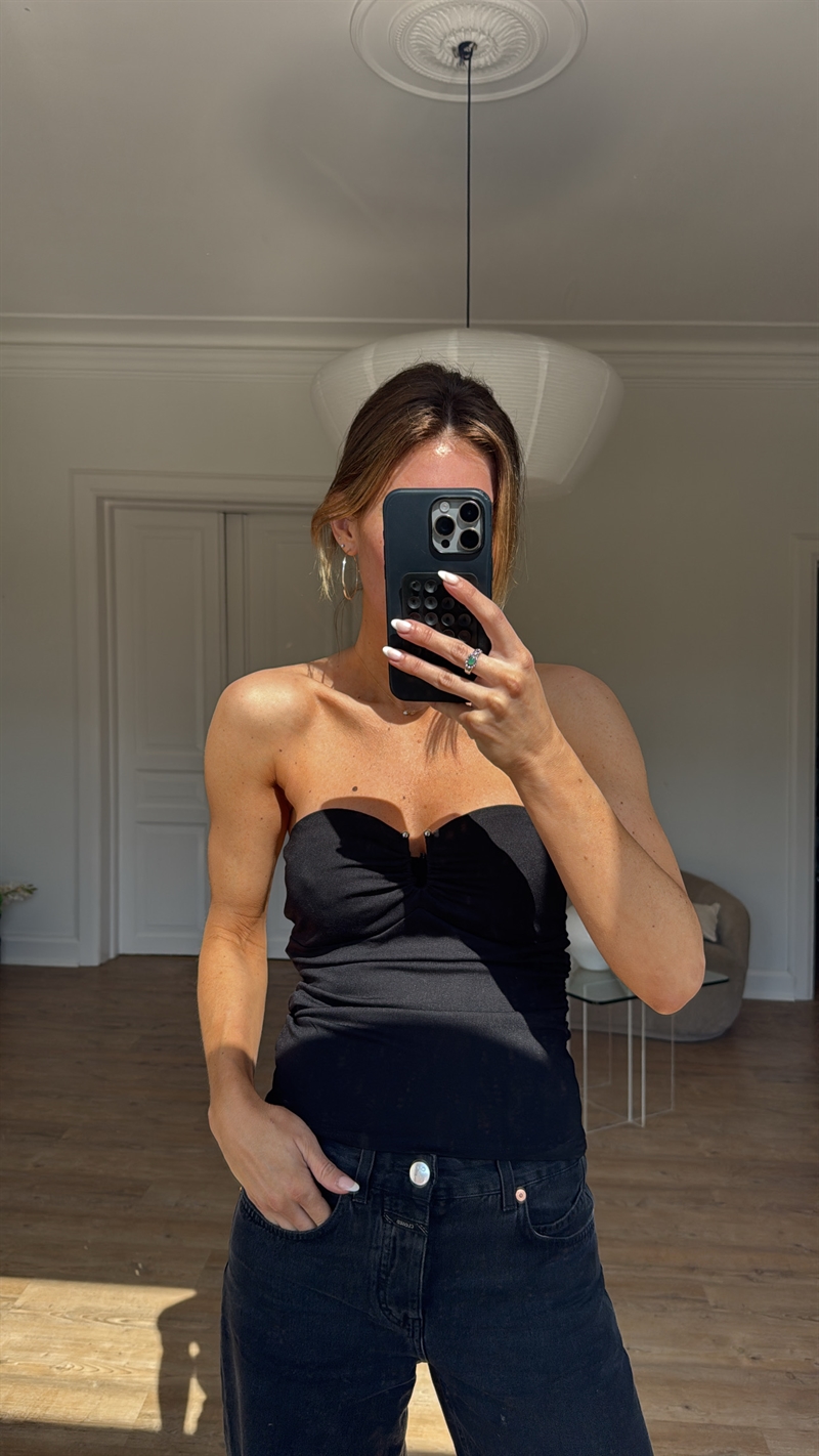 Frida, Bandeau Top, Black