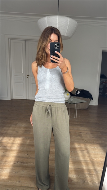 Linen Pants, Dusty Green