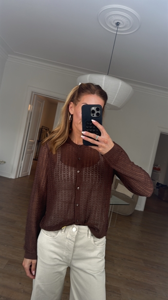 Henna Knit cardigan, Chestnut
