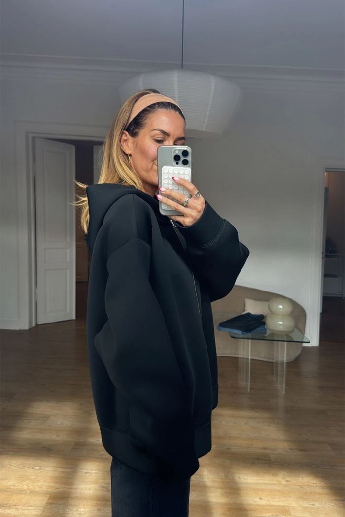 Oval Square, Bobbi Zip Hoodie, Black