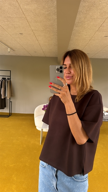 Anne, Soft Tee, Seal Brown