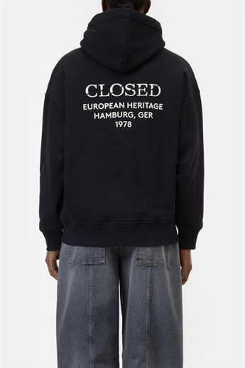Closed, C95922 Relaxed hoodie, Black
