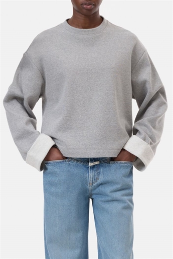 Closed, C95733 Turn-on longsleeve, Light grey melange