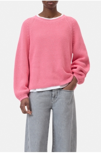 Closed, C96752, Cotton Knitted Sweat, Peony Pink