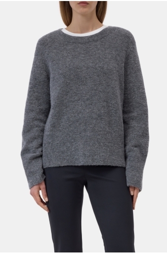 Closed, C96637, Knit, Dark Grey Melange