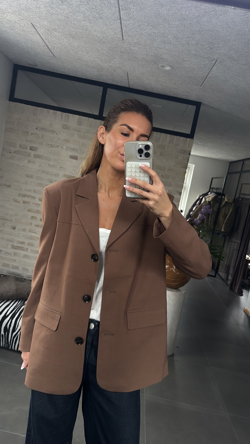 Neel, Relaxed Blazer, Cocoa Brown