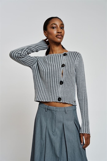RESUMÉ, Gudrun Knit Cardigan, Grey melange