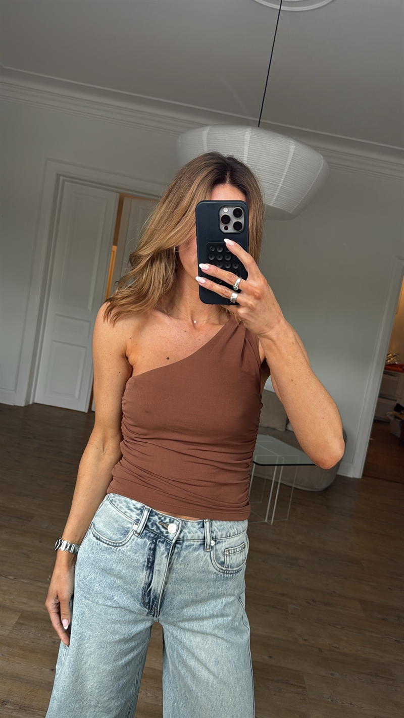 Gestuz, Maily One Shoulder Top, Sorrel