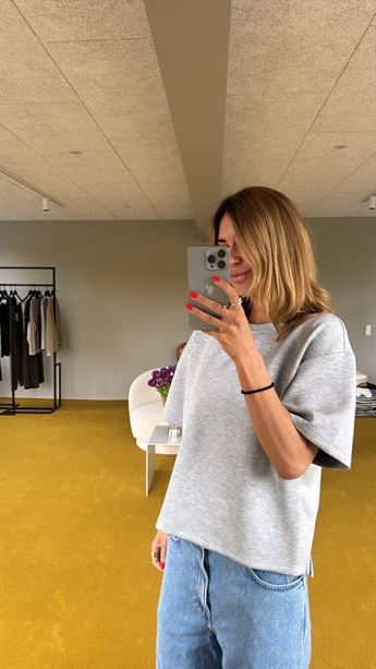 Anne, Soft Tee, Grey Melange