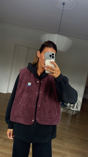 American Vintage, HOK16B, Vest, Burgundy Melange