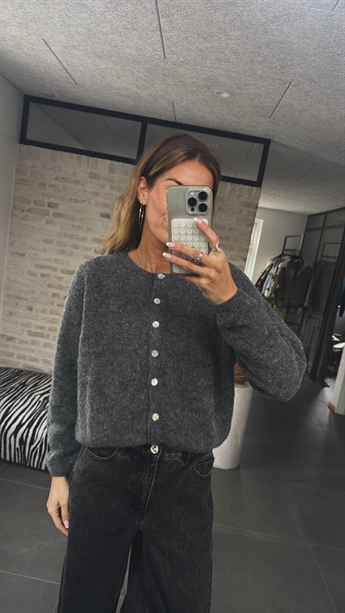 American Vintage, VITO19E Cardigan, Steel Melange