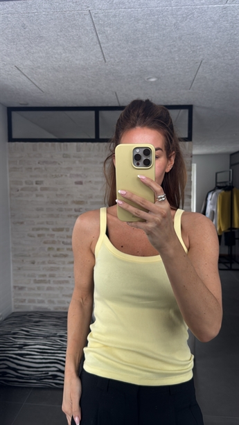 Maja, Singlet Rib Top, French Vanilla