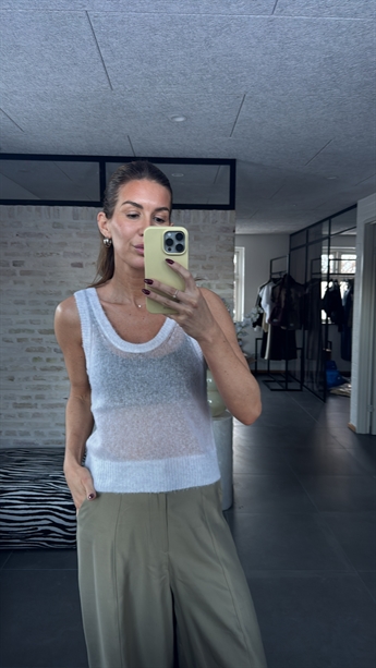 American Vintage, BOD18A, Knitted Top, Polar Melange