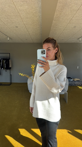 Malou, Roll-Neck Pullover, Birch Melange