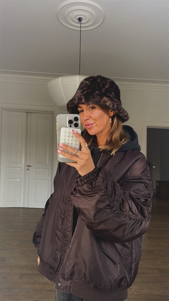 Faux Fur Bucket Hat, Leopard