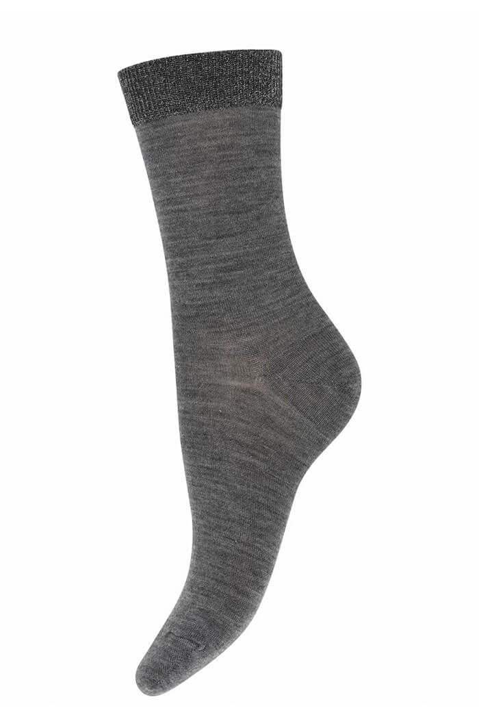 MP Denmark, Wool/Silk Socks, Grey Melange