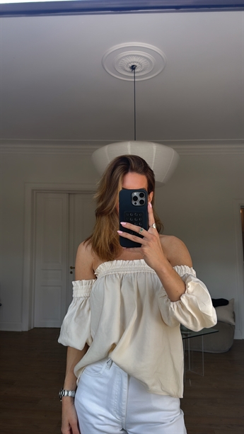 Ba&sh, Dali off shoulder top, Ecru