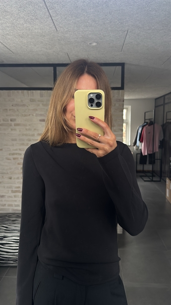 Tenna Draped Blouse, Black