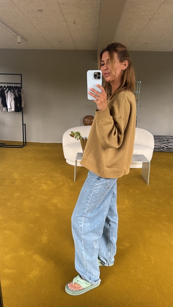 Muji, Barrel Fit Jeans, Light Blue Denim