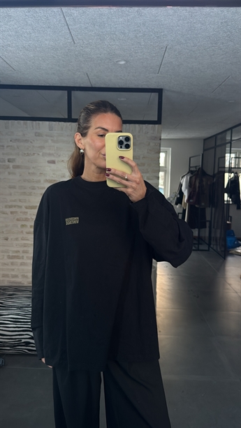 American Vintage, MGIX02B, Oversized L/S Tee, Black