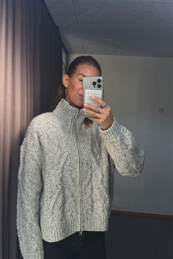 Closed, C96449 Troyer zip cardigan, Shetland