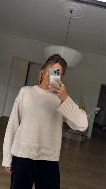 Sille, Cashmere Blend Knit, Oatmeal