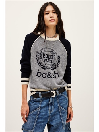 Ba&sh, Collette Knit, Grey/Navy