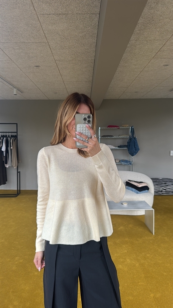 Ba&sh, Salama Peplum Knit, Vanilla