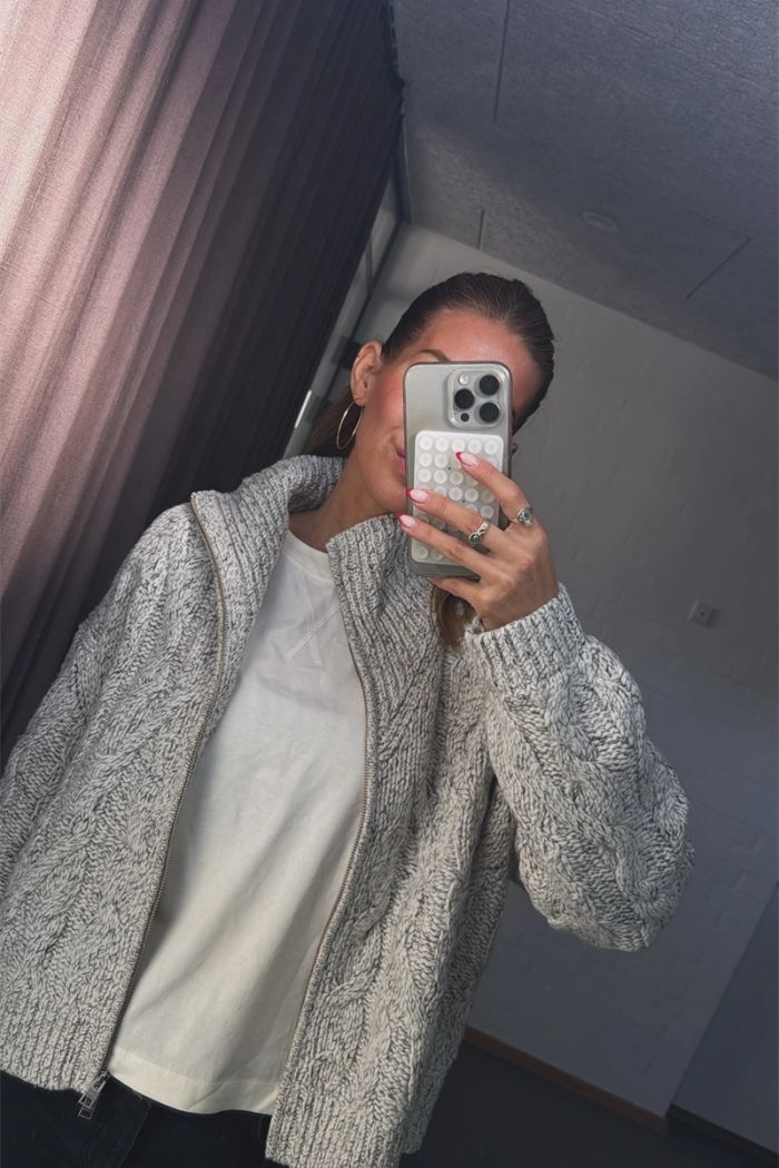 Closed, C96449 Troyer zip cardigan, Shetland