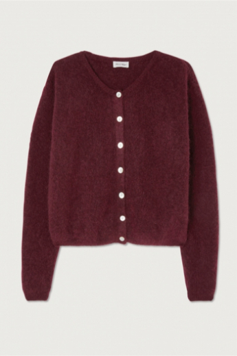 American Vintage, VITO19E Cardigan, Mahogany Melange