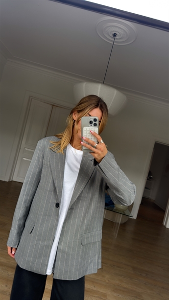 Lisette, Blazer, Medium Grey/Humus