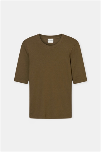Closed, C95025 Crewneck T-shirt, Deep Olive