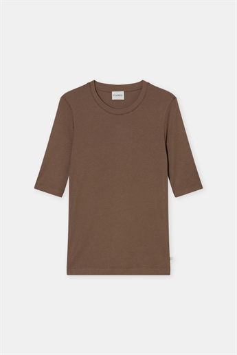 Closed, C95025 Crewneck T-shirt, Hazel Beige