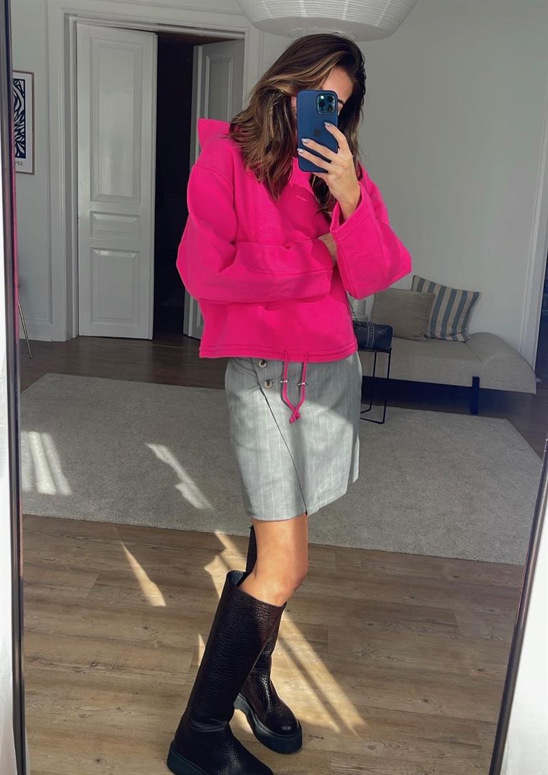 Closed, Cropped hoodie, C95399, Pink