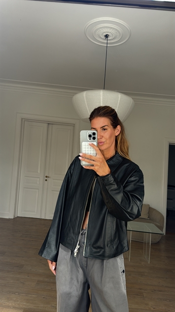 Emira, Leather Jacket, Black