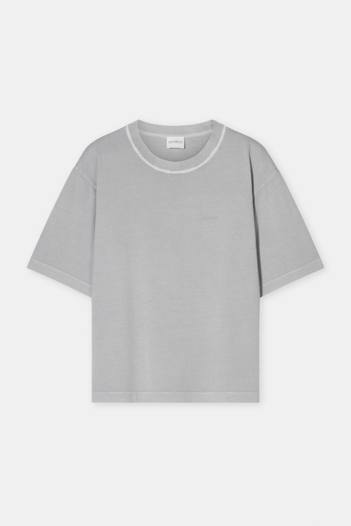 Closed, C95500 Relaxed t-shirt, Mud Grey