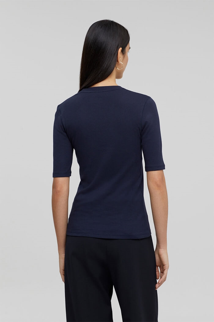 Closed, Cotton & Modal T-Shirt, C95025, Dark night
