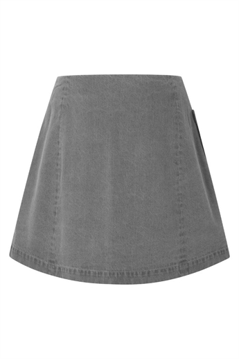 Keya mini denim skirt, Light grey wash