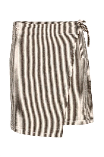 Mala Wrap Skirt, Sandshell/Brown