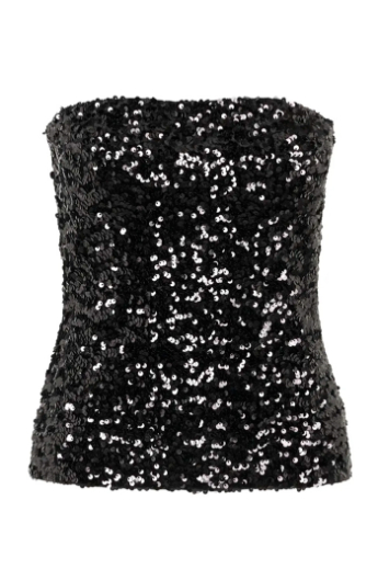 Second Female, Luxurious tube top, Black