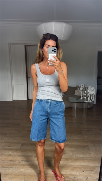 Eve Denim Bermuda shorts, Blue Denim