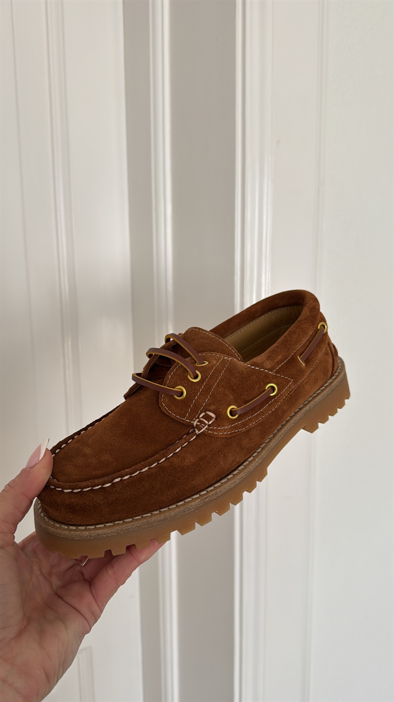 Bukela, Sailor Shoe, Suede, Cognac
