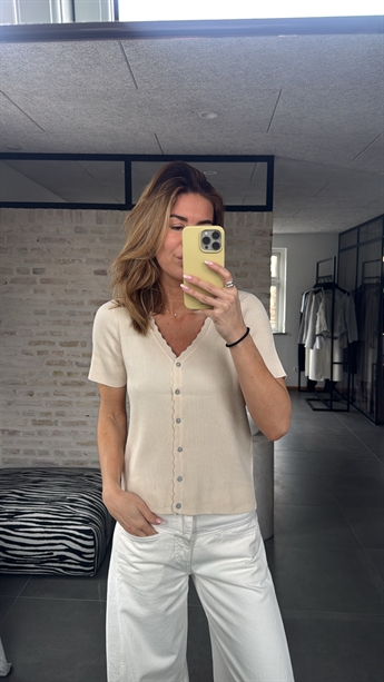 Elly, Rib Cardigan, Birch