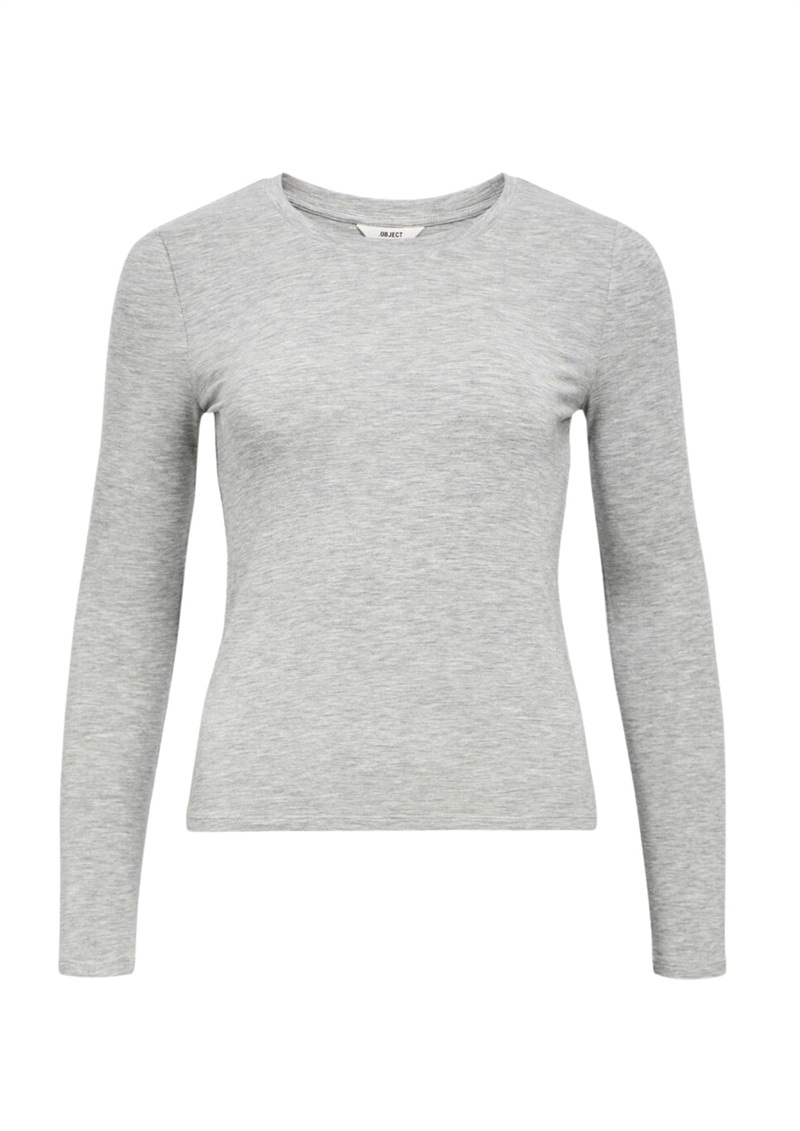 Fia langærmet bluse, Grey
