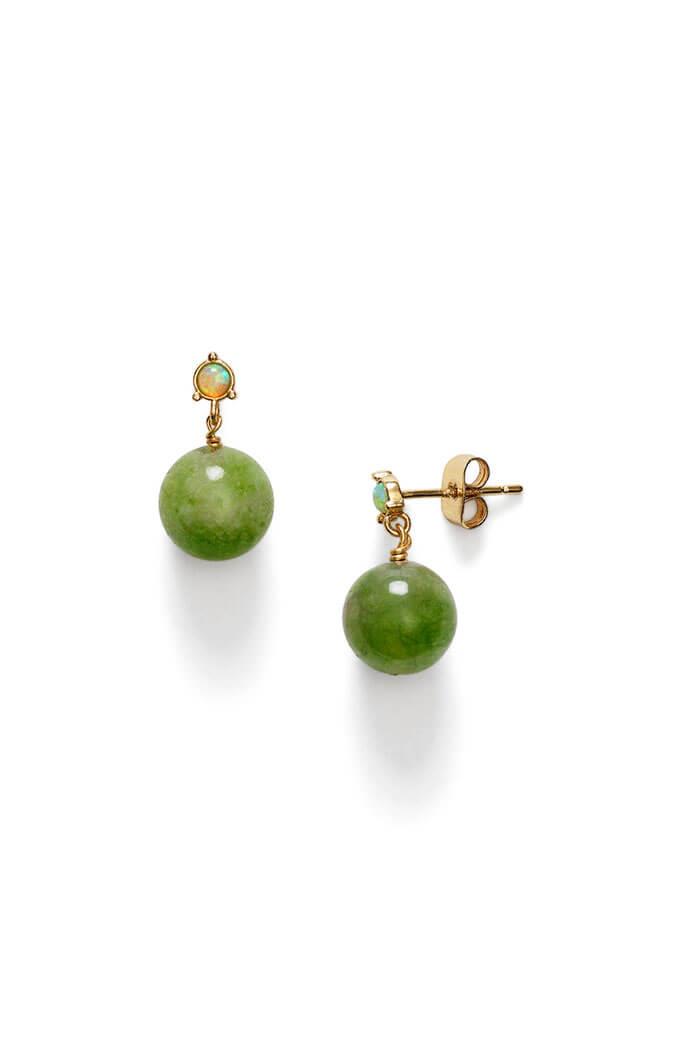 ANNI LU, Green Bowl, Earring, Gold