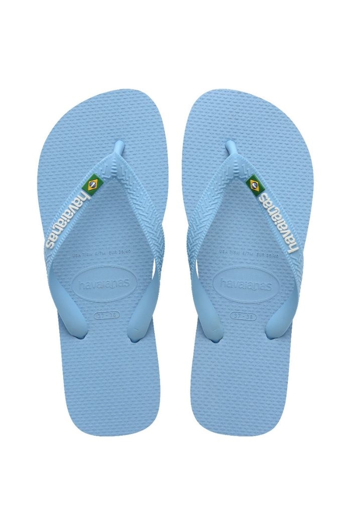 Havaianas, Brasil Logo Klipklapper, Blue Lavender / White