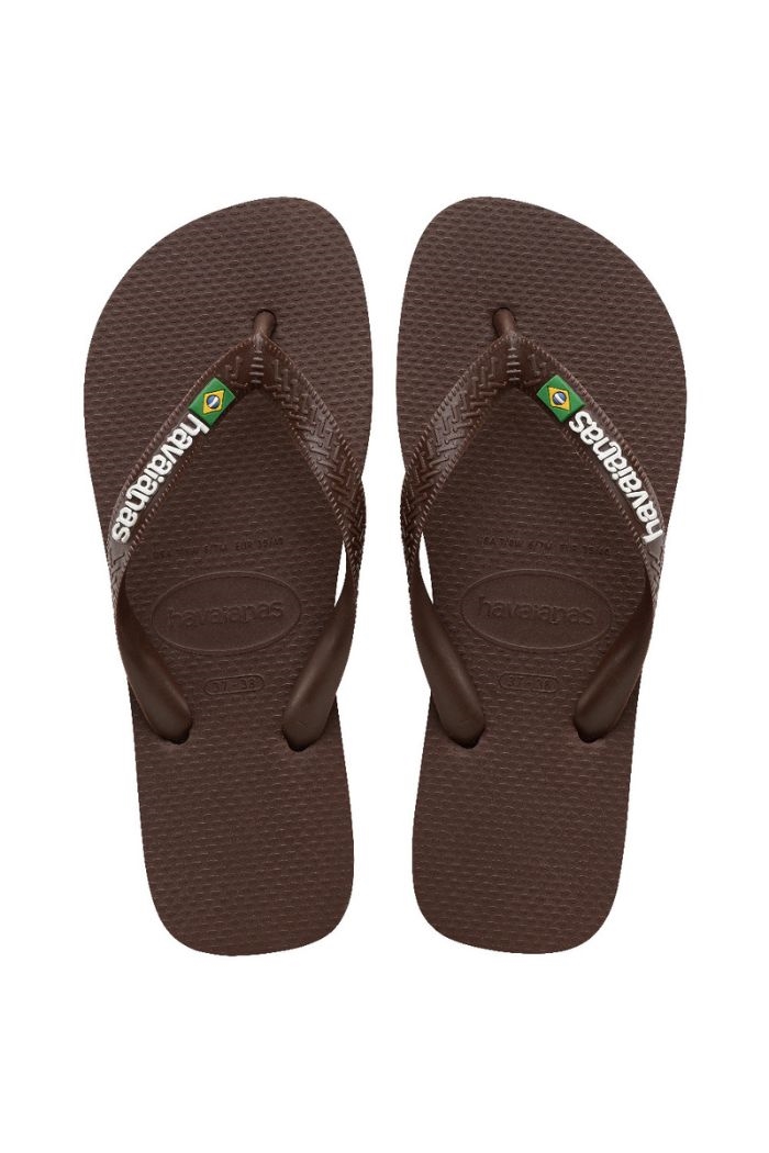Havaianas, Brasil Logo Klipklapper, Brown/White