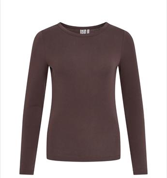 Rouge Maple, L/S O-Neck, Seal Brown